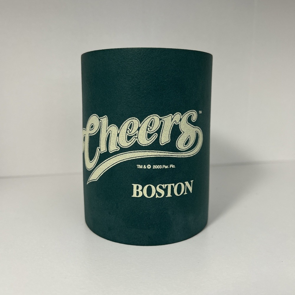 Cheers Pub Bar Beer Boston 2003 Green‎ Koozie 1396